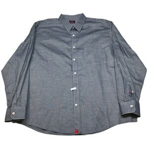 UNTUCKit Button Down Shirt Mens 3XL Blue Long‎ Sleeve Untuck Fit